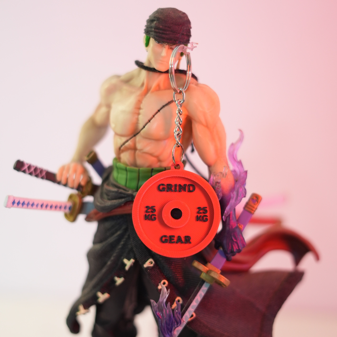 Powerlifting Plate Keychain