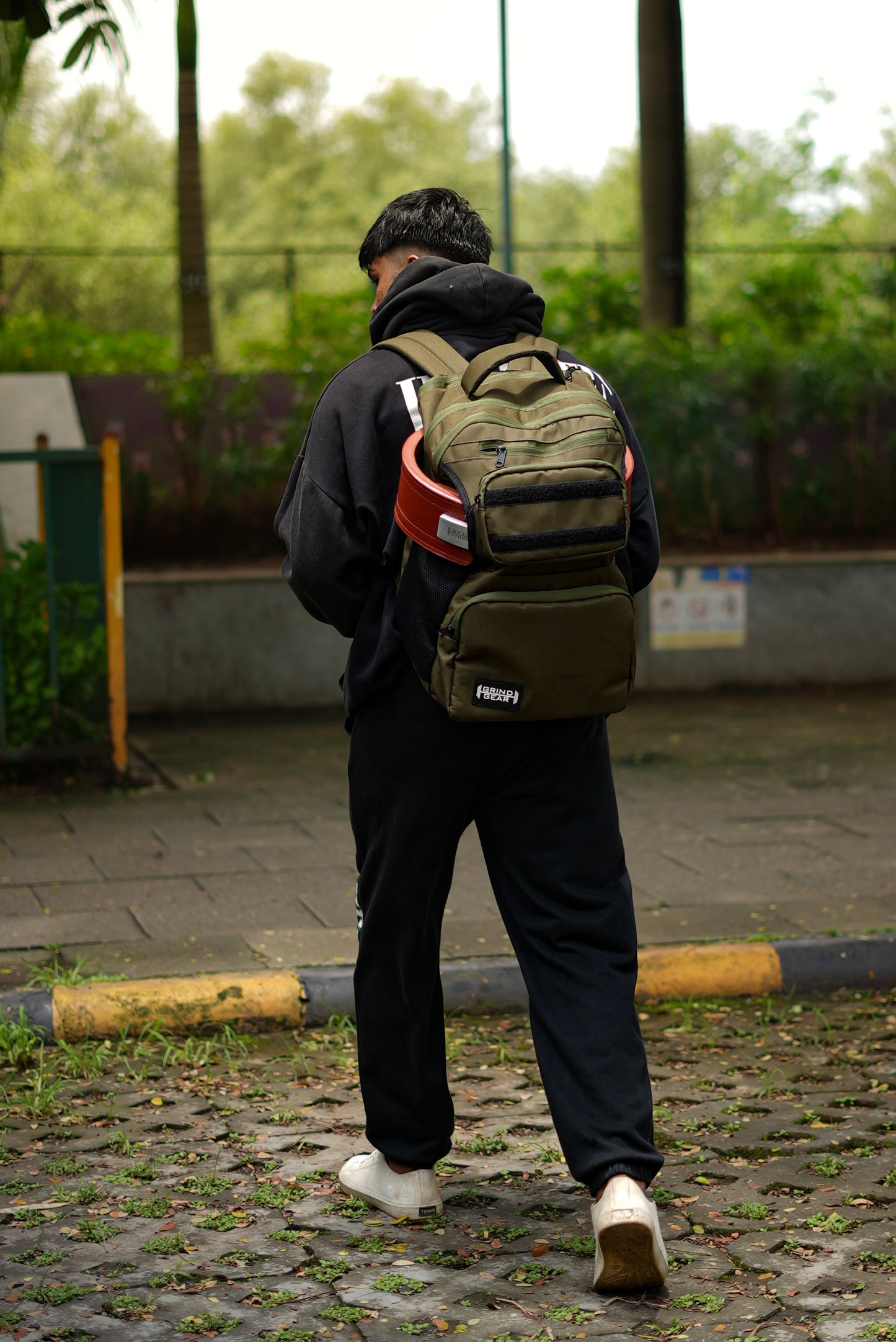 Backpack with Belt Holder (Military Green)