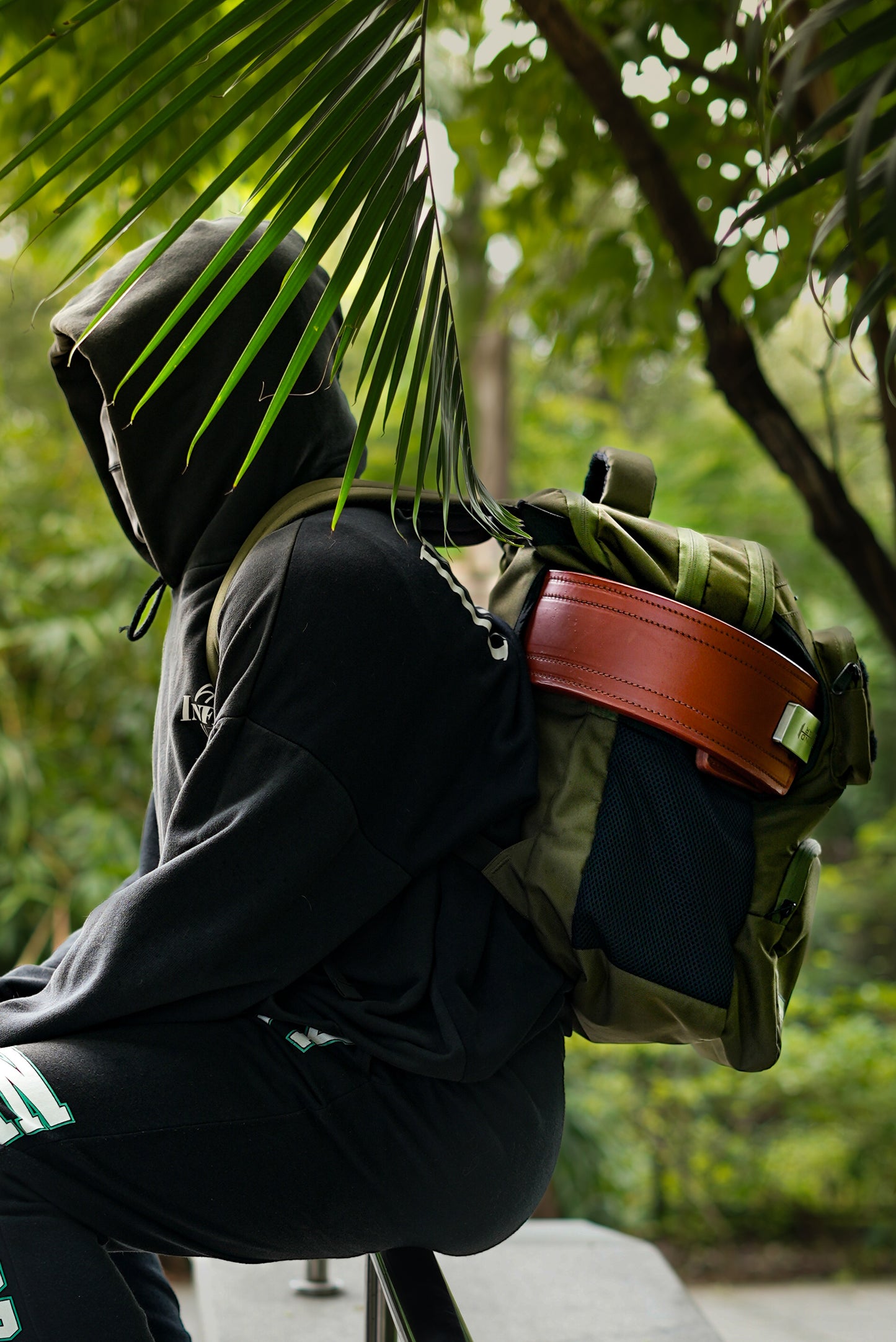 Backpack with Belt Holder (Military Green)