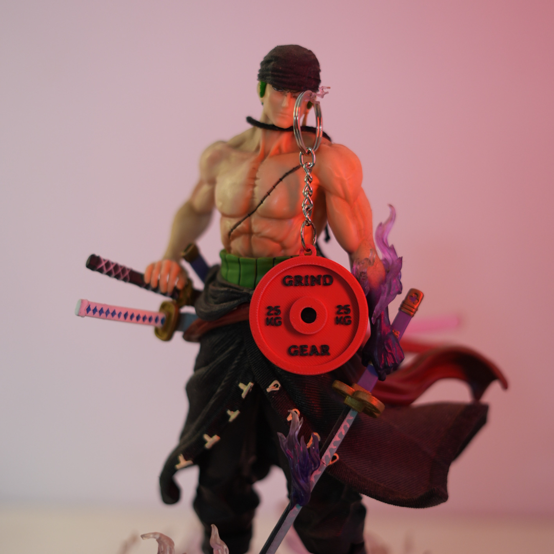 Powerlifting Plate Keychain