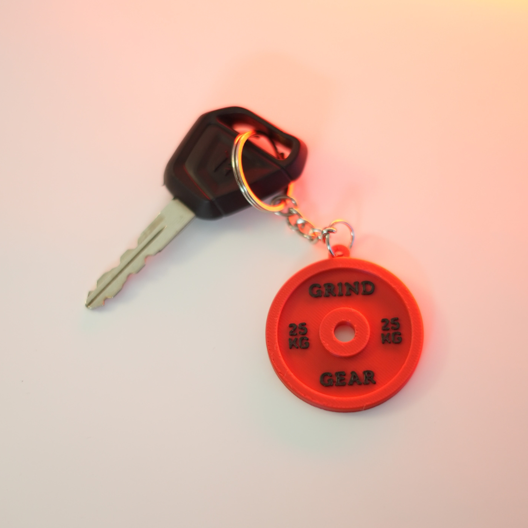Powerlifting Plate Keychain