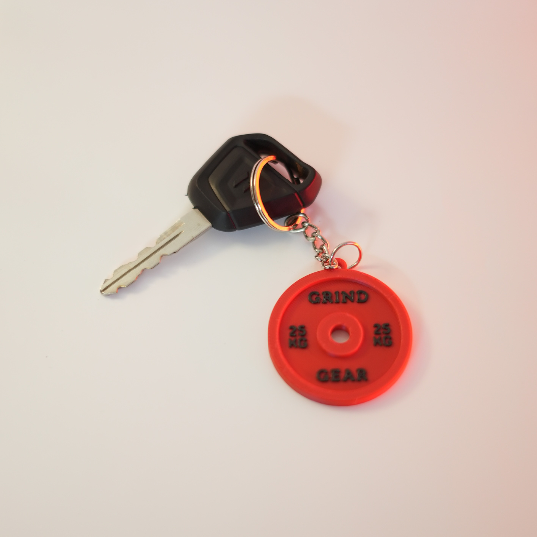 Powerlifting Plate Keychain