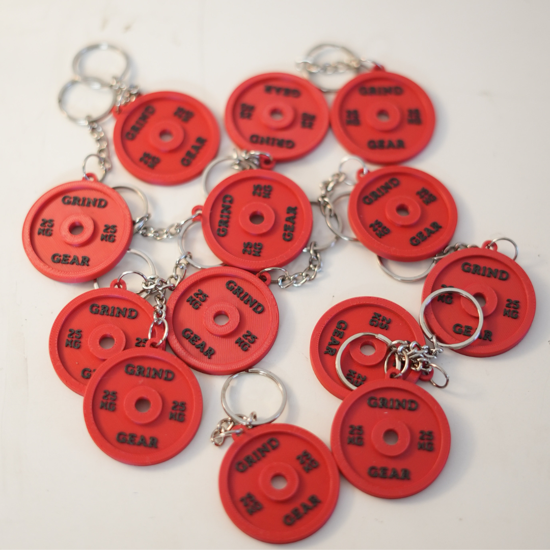 Powerlifting Plate Keychain