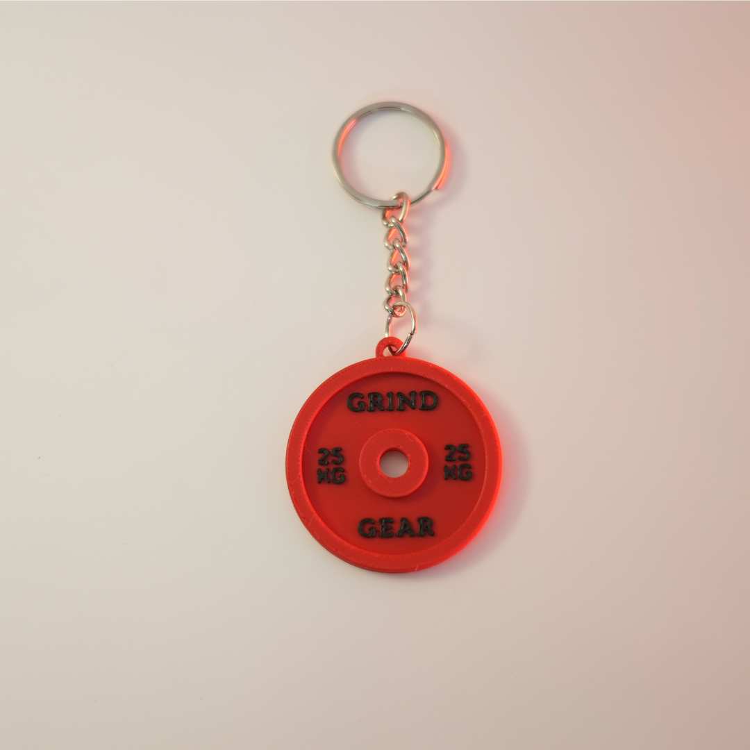 Powerlifting Plate Keychain
