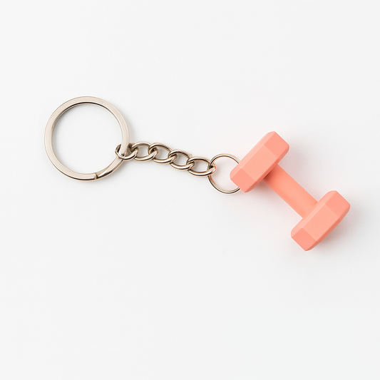 Pookie Pink Dumbbell Keychain